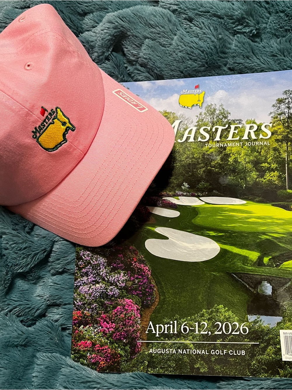 NWT 2026 Augusta Masters Golf Pink Hat with 90th Masters Tournament Journal